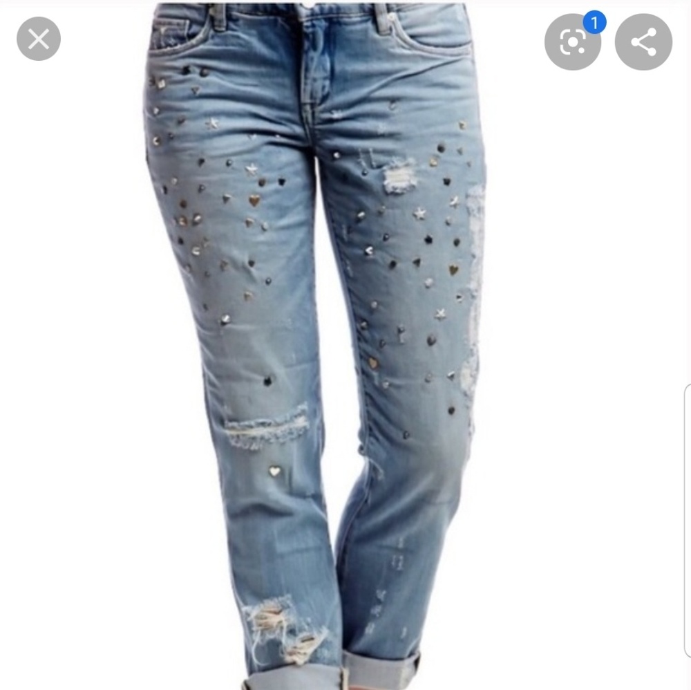 Blank NYC studded girlfriend jeans